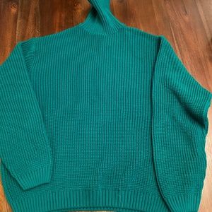 ASOS- turtleneck cable knit cardigan sweater